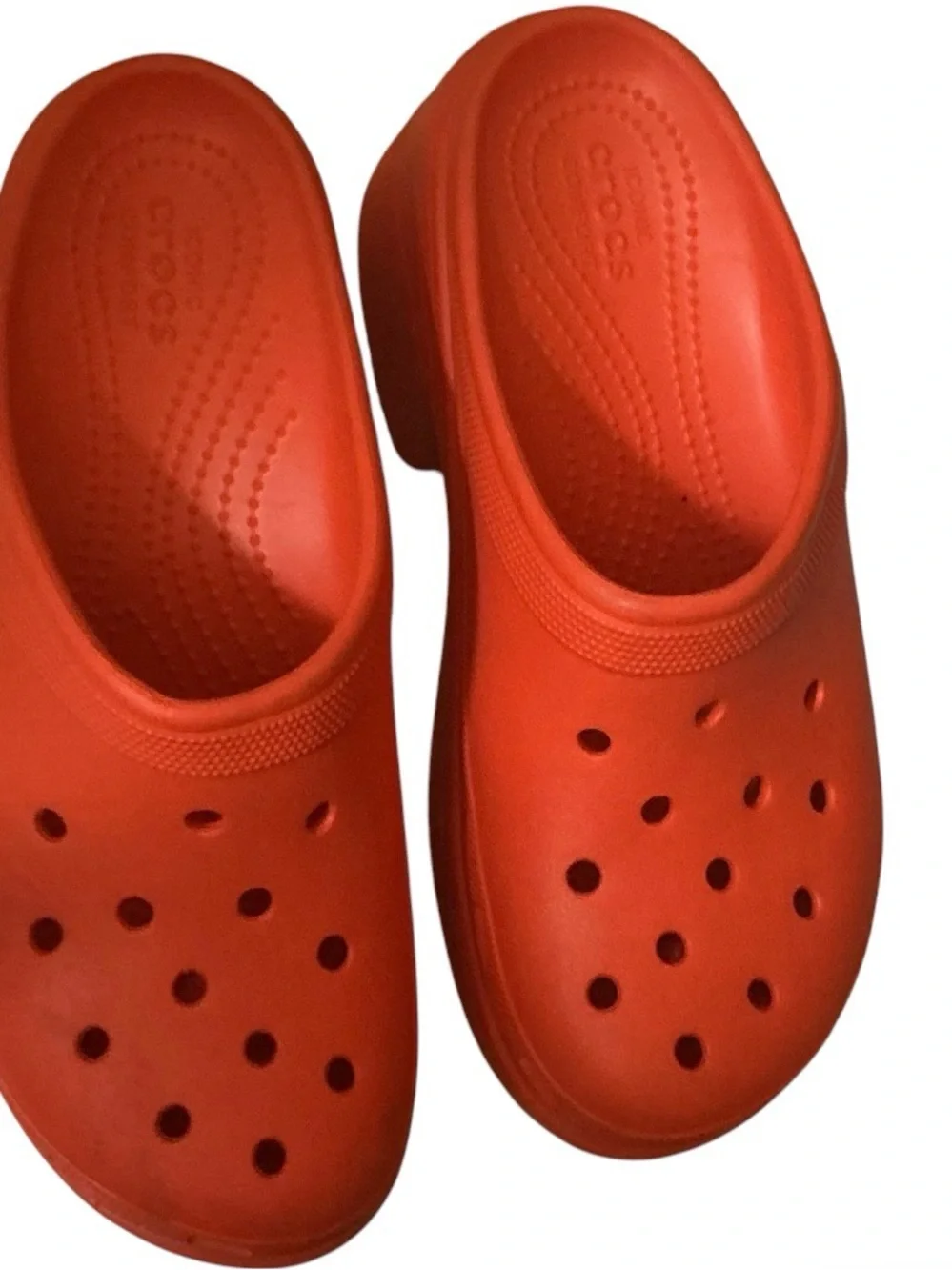 CROCS Bold Red Platform Clogs